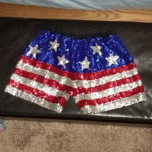 4th of July Sequins Shorts - Like New